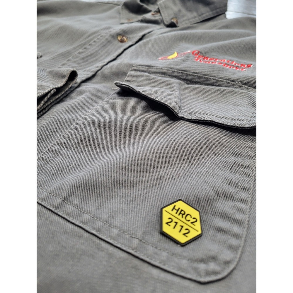 PTAHDUS FR Shirt Men 2XLT GRAY Long Sleeve HRC2/2112 Flame Resistant Welding